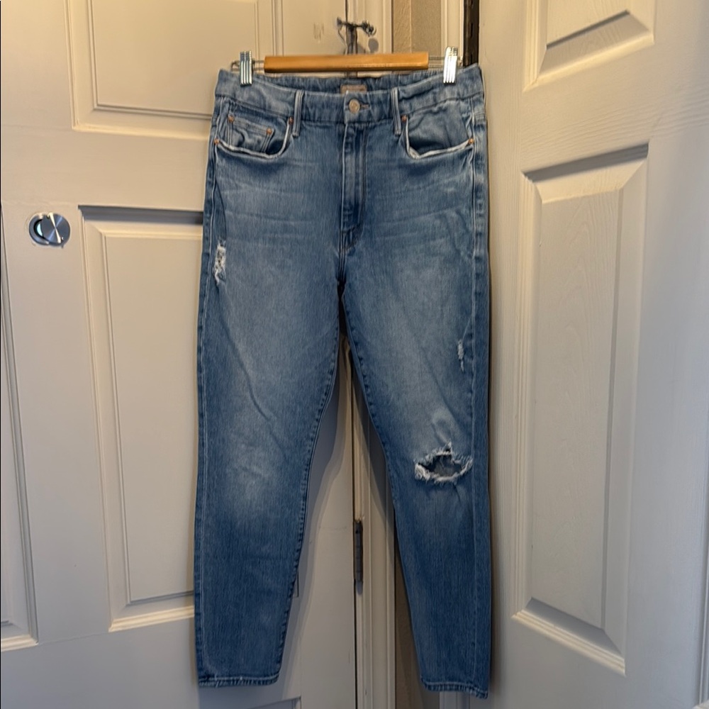 MOTHER Classic Blue Distressed Women's Jeans